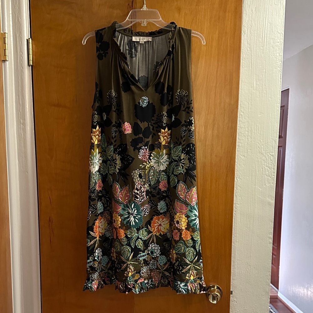 LOFT Long Sleeve Floral Dress - Multicolor